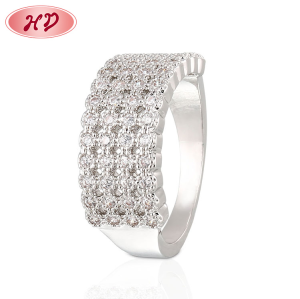 Kundenspezifisch Made Promise Ring Distributor| Chunki Rings für Damen| AAA Cubic Zironia 18k White Yellow Gold  Rhodium Beschichtet