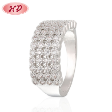 Kundenspezifisch Made Promise Ring Distributor| Chunki Rings für Damen| AAA Cubic Zironia 18k White Yellow Gold Rhodium Beschichtet
