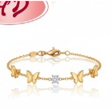 Sophisticated Cubic Zirconia Bracelet OEM Jewelry Factory | 18K Gold Plated Brass AAA CZ