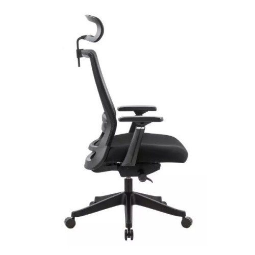 3018- black high back office mesh chair with adjustable armrest
