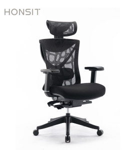 5188-Bifma Height Adjustable Mesh High Back Swivel Ergonomic Office Chair With Headrest