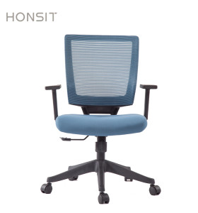 2001-Mesh style mid-back desk chair for staff with 1D/2D armrest