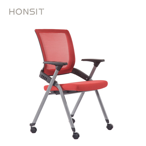 2001-Traning chair with write pad and breathable mesh for conference room or shool