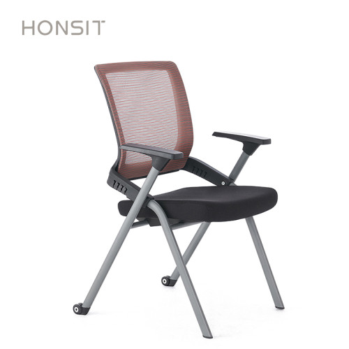 2001-Traning chair with write pad and breathable mesh for conference room or shool