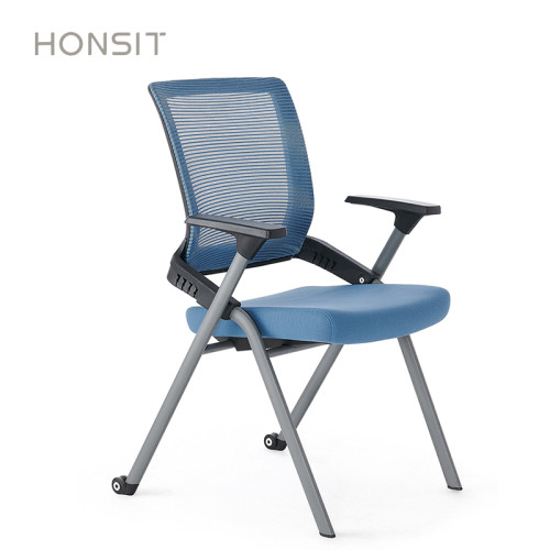 2001-Traning chair with write pad and breathable mesh for conference room or shool