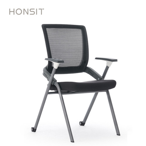 2001-Traning chair with write pad and breathable mesh for conference room or shool