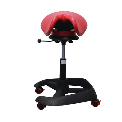 Custom Logo Height Adjustable Ergonomic Swivel Leather Saddle Chair