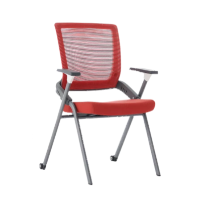2001-Traning chair with write pad and breathable mesh for conference room or shool