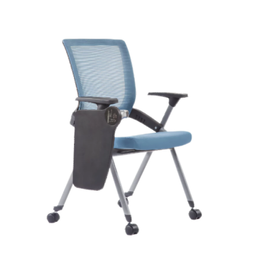 2001-Traning chair with write pad and breathable mesh for conference room or shool