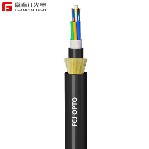 Jaket PE ganda ADSS All Dielectric Self-Supporting Fiber Optic Cable-FCJ OPTO TECH