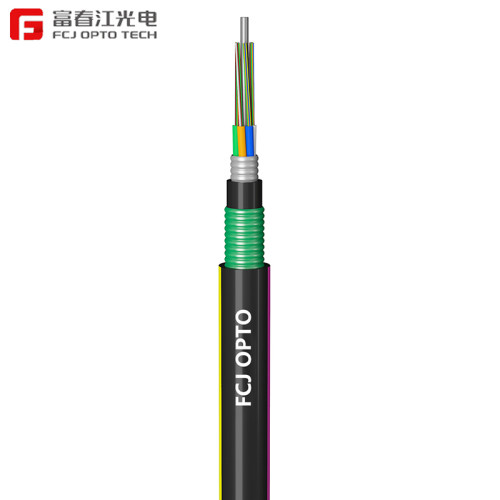 Cable de fribra óptica de tubo suelto trenzado con doble armadura para exteriores GYTA53