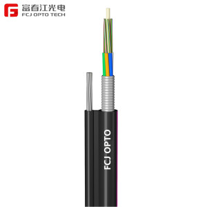 GYFTC8A Aluminium Tape Kabel Serat Optik Lapis Baja dengan Anggota Kekuatan Pusat FRP