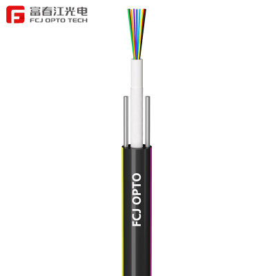 GYXY Non-Armord Uni-Tube Central Loose Tube Glass Armid Yarn Cable de fibra óptica con cubierta de PE