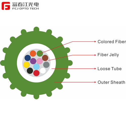 Mini air-blown 2 ~ 24 Core Super Mini Unitube Air Blown Fiber Optic Cable