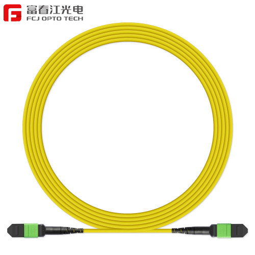 FCJ factory MPO-MTP Jumper , 12/24 Core MPO/MTP Optic Patch Cable with socket , Om3 Round Cable Fanout 2.0mm Optical Fiber Jumper