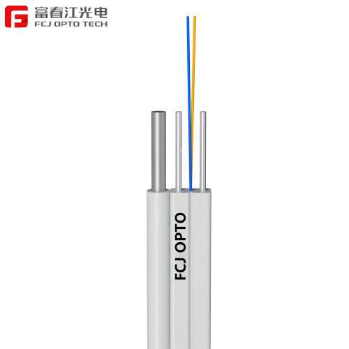 FCJ Factory Direct Sale Ftth Flat Drop Fiber Cable With Messenger 1F 2F 4F 8F 12 F GJYXCH