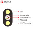 GYFXTBY FRP Drop Cable FTTH Dry Core Cable G. 652D atau G. 657A1 Kabel Fiber Optic