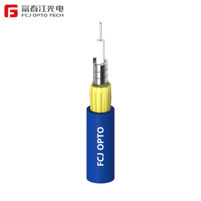 FCJ factory GJSFJV SX Steel Wire Indoor Armored Optical Fiber Cable for Indoor Optic Fiber Cable