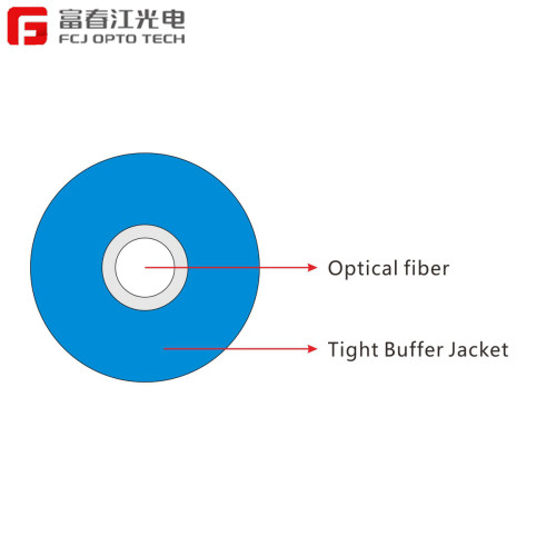 FCJ factory Tight Buffered Fiber Optical Jumper Cable for Patch Cords and Pigtails