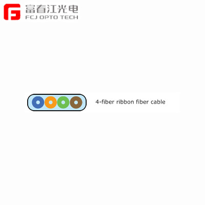 Fibra óptica de cinta 4F G.657A2 Fibra monomodo insensible a la curvatura para cable de fibra óptica multinúcleo
