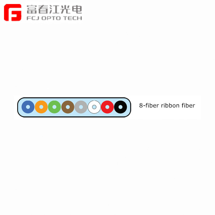 Ribbon Optical Fiber 8F (G. 657. A1) Single-Mode For Multi-Core Fiber Optic Cable