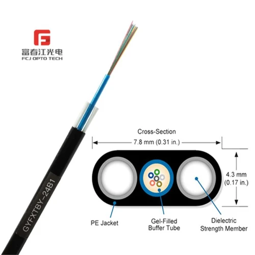 FCJ Factory Directly FTTX FTTH Multicore Single Mode Self Supporting G652D G657A1 Optic Fiber Cable