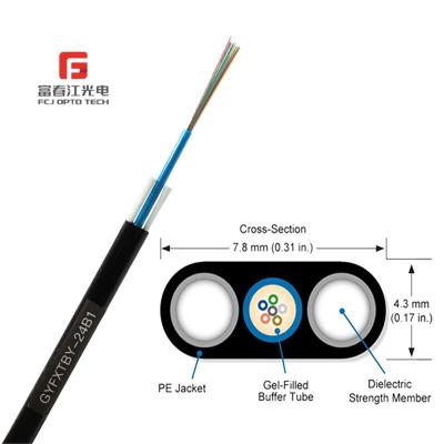 Indoor/ Outdoor Gyfxtby Flat Drop Cable FTTH Dry Core Cable