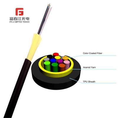 Outdoor GJFJU-1F aerial fiber optic cable TPU jacketed