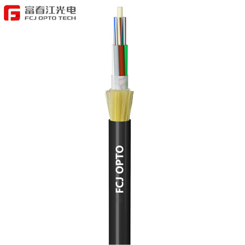 FCJ factory 150M span  12-coreADSS Single jacket All Dielectric Self-supporting Aerial fiber optic cable