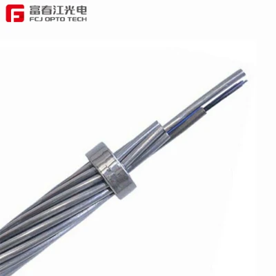 FCJ factory Aerial Composite Overhead Ground 48 core Wire OPGW Optical Fibre Cable with anti lightning