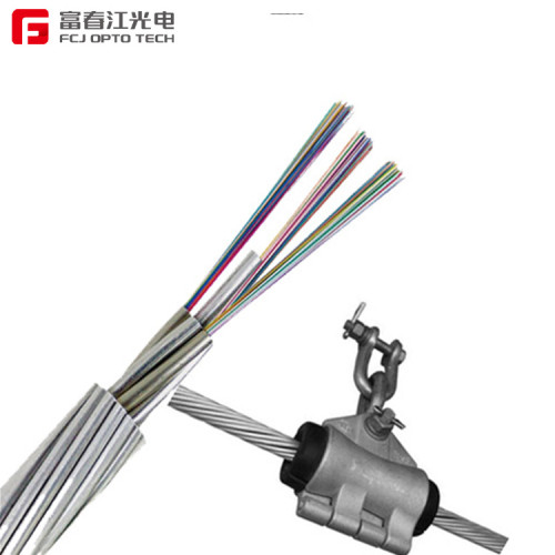 FCJ factory anti lightning anti corrosion performance opgw ground wire fiber optical cable