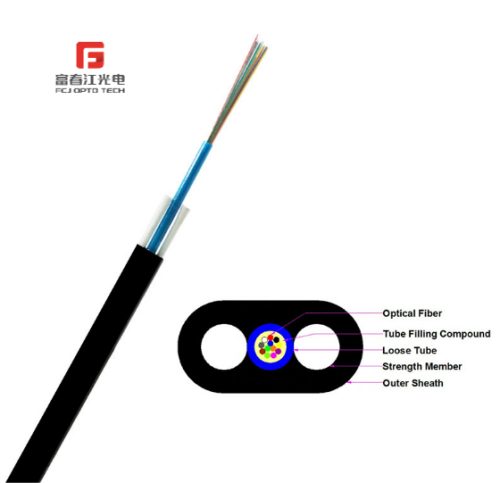GYFXTBY Flat single core optical cable 2 12 core fiber optic
