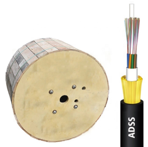 FCJ factory 100M span ADSS Single jacket All Dielectric Self-supporting Aerial fiber optic cable