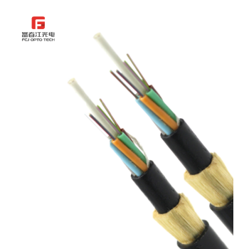 FCJ outdoor 4000m 652d span 100 4core 2/8/12/24/48 core fiber optical cable adss 12 cores manufacturer