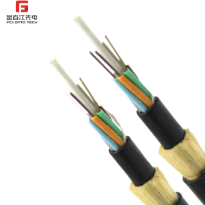 FCJ outdoor 4000m 652d span 100 4core 2/8/12/24/48 core fiber optical cable adss 12 cores manufacturer