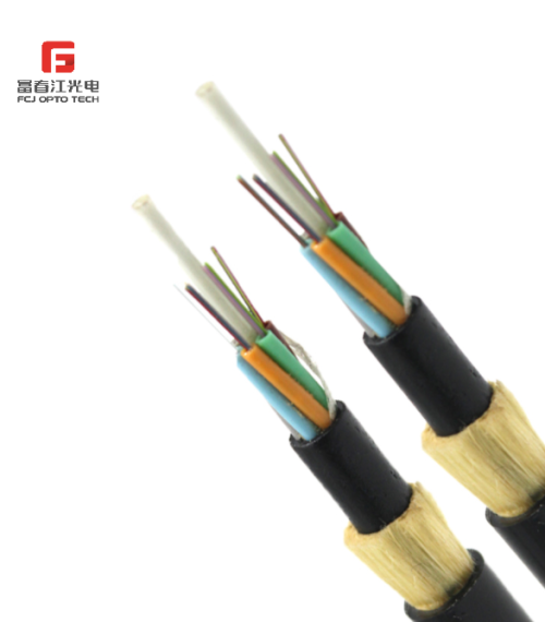 FCJ outdoor 4000m 652d span 100 4core 2/8/12/24/48 core fiber optical cable adss 12 cores manufacturer
