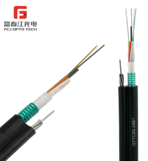 FCJ Best Price Fiber Optic Cable GYTC8S 12/24/48 Core Figure 8 Armoured Optical Fiber Cable