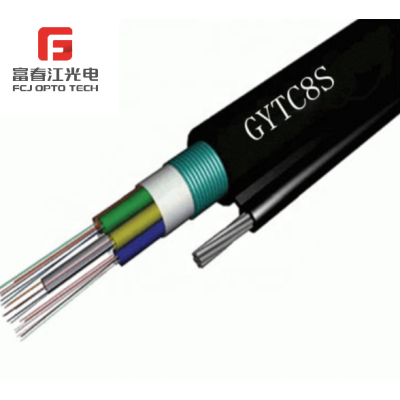 FCJ Mini Figure 8 Fiber optic cable 2 4 12 16 24 Core Messenger wire GYXTC8S Overhead Self Supporting Fibre Optic Cables