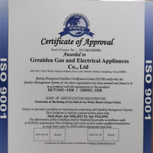 Greaidea certified under the ISO9001:2008 on Arpil 1st, 2009