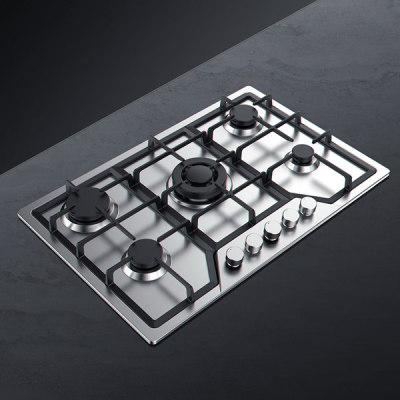 5 Burner Stainless Steel Gas Hob MGBS-765B5|760mm