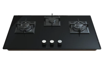 Стеклянная газовая варочная панель с 3 конфорками MGBG-873S2 | 870 мм