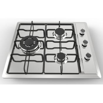 Placa de gas de acero inoxidable de 3 quemadores|MGBS-603D|580 mm