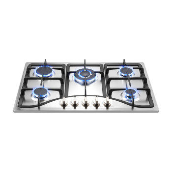 Placa de gas de acero inoxidable de 5 quemadores|MGBS-765|760mm