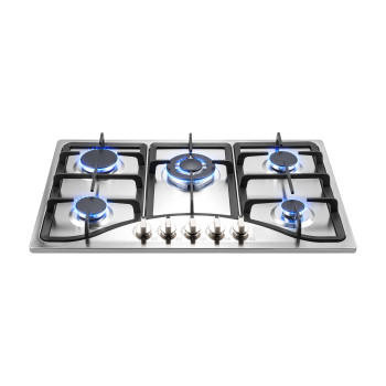 5 Burner Stainless Steel Gas Hob|MGBS-765|760mm