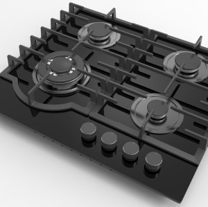 4 Burner Glass Gas Hob MGBG-604M3|24 Inch