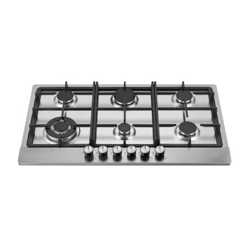 Encimera de gas de acero inoxidable de 6 quemadores|MGBS-866B4|860mm