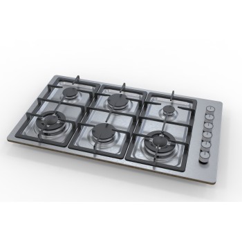 6 Burner Stainless Steel Gas Hob|MGBS-866D|860mm