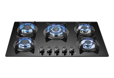 RU Закаленное стекло Варочная панель 5 конфорками MGBG-775C3 | 770 мм