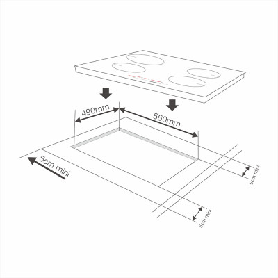 Four Zones Ceramic Hob MEBG-604C