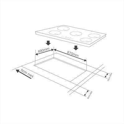 Five Zones Ceramic Hob MEBG-775C